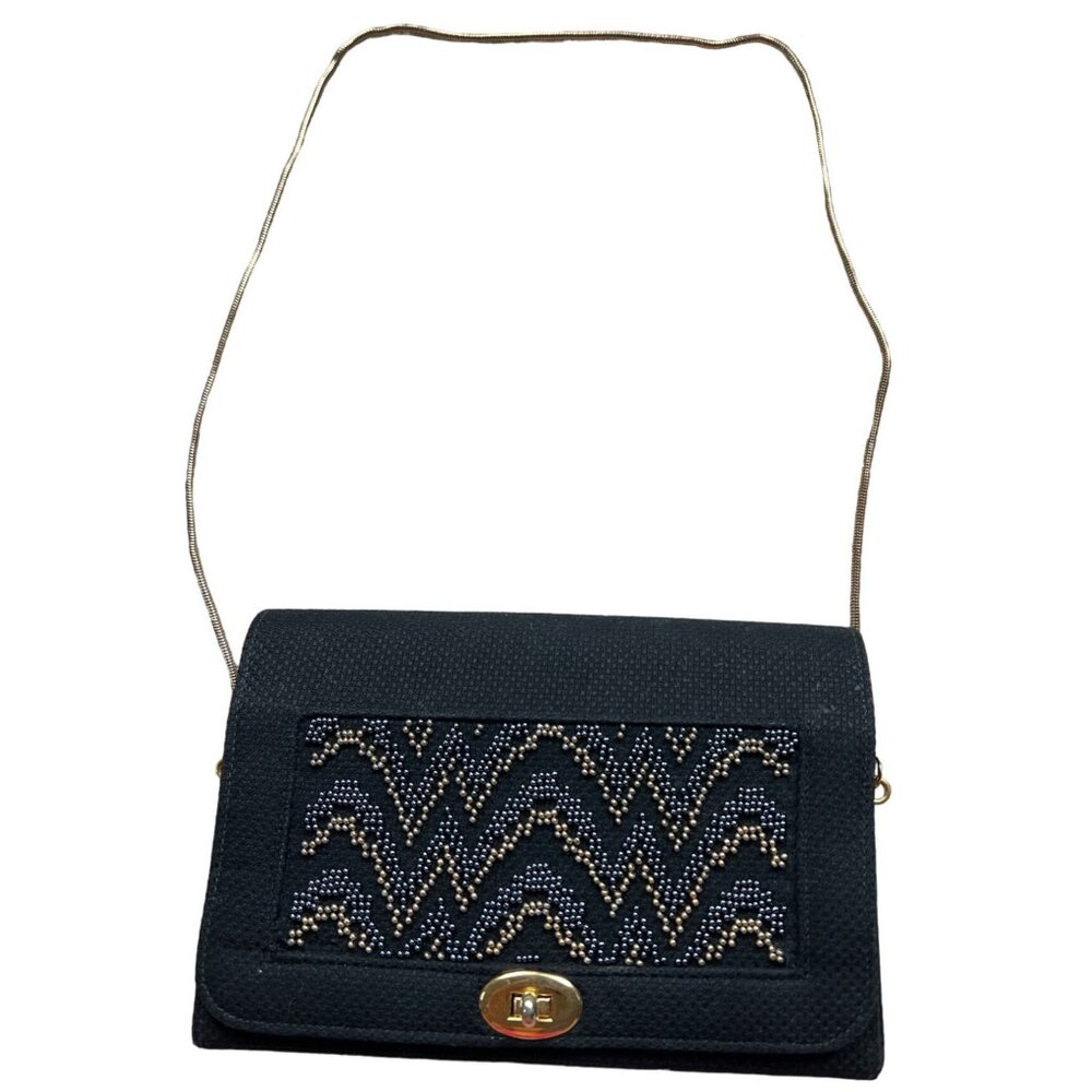 Jacmore Co. New york Black Shoulder Beaded Bag